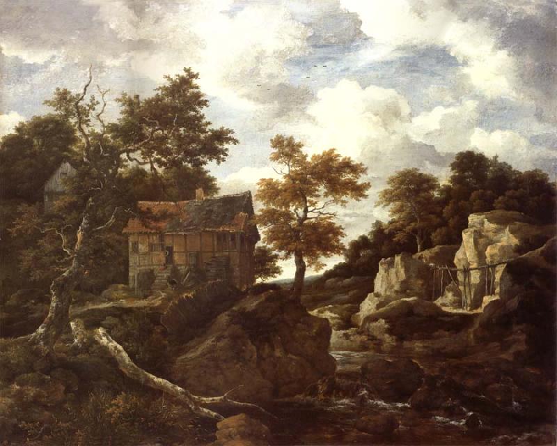 REMBRANDT Harmenszoon van Rijn Rocky Landscape oil painting image